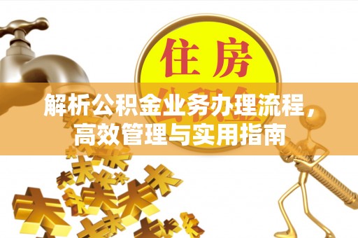 昆都仑解析公积金业务办理流程，高效管理与实用指南
