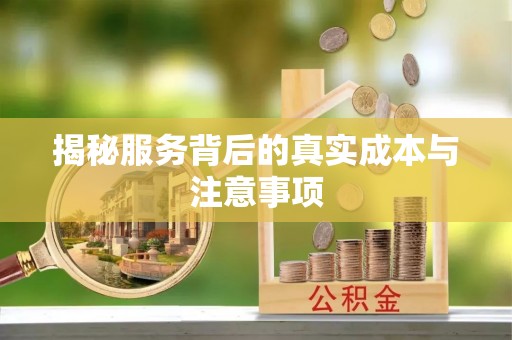 昆都仑揭秘服务背后的真实成本与注意事项